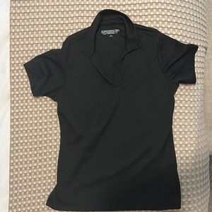 Black collared shirt- plain